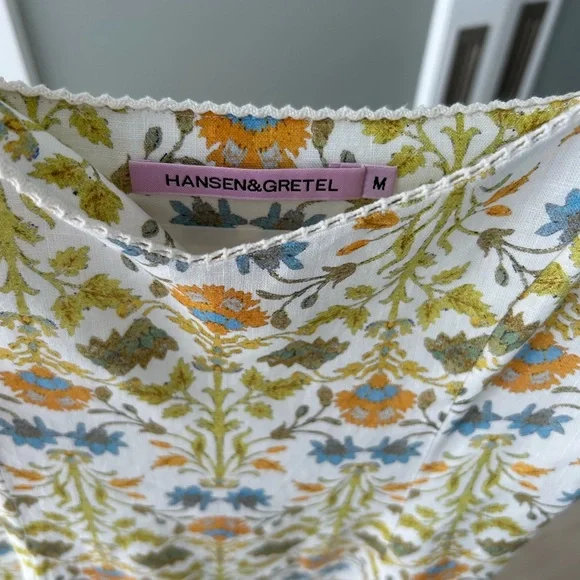 Hansen + Gretel women’s pepper maxi dress size medium in ivory/dahlia - Picture 4 of 5